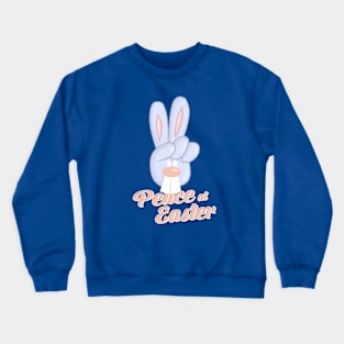 Peace At Easter Rabbit Crewneck Sweatshirt